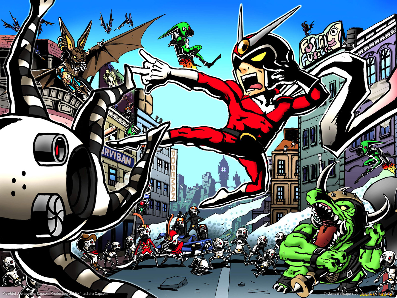 Обои Видео Игры Viewtiful Joe, обои для рабочего стола, фотографии видео,  игры, viewtiful, joe Обои для рабочего стола, скачать обои картинки  заставки на рабочий стол.